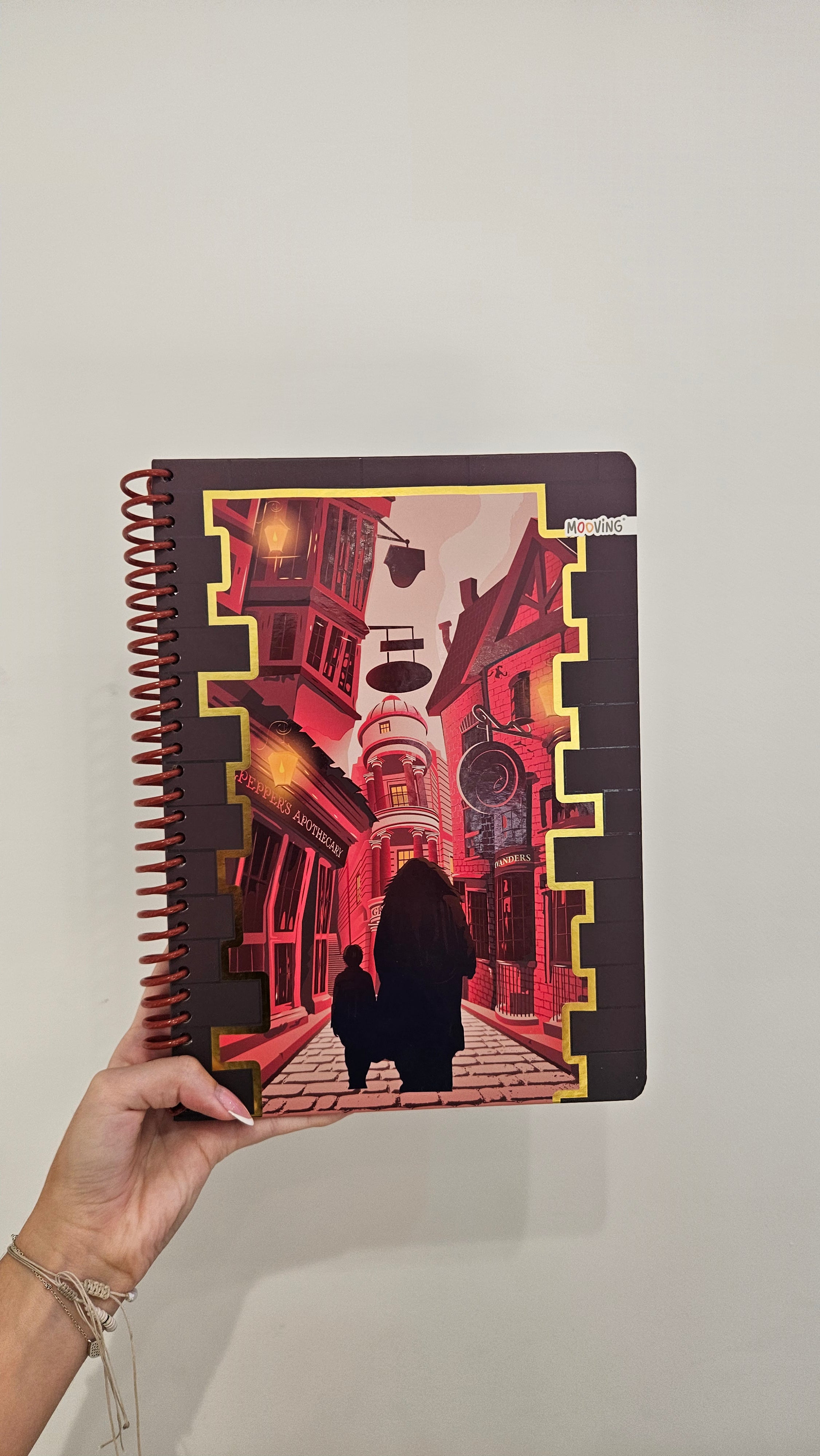 Caderno A4 em Espiral Quadriculado Harry Potter com Autocolantes e Envelope