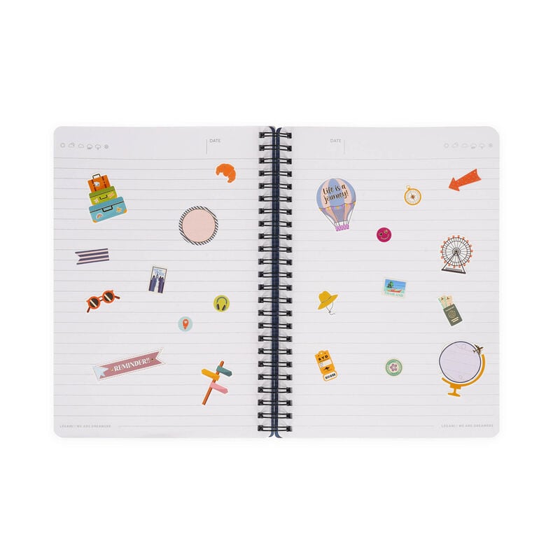 Caderno A5 Espiral Pautado Stickers Legami