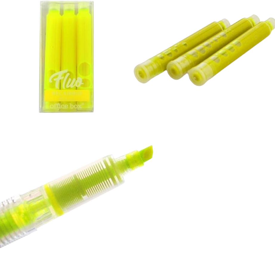 Sublinhador Recarregável Amarelo Office Box