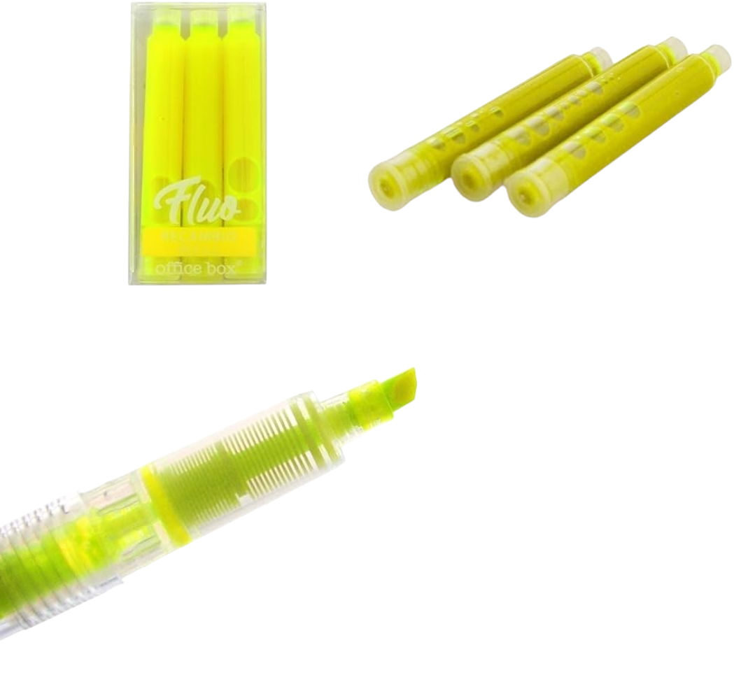 Sublinhador Recarregável Amarelo Office Box