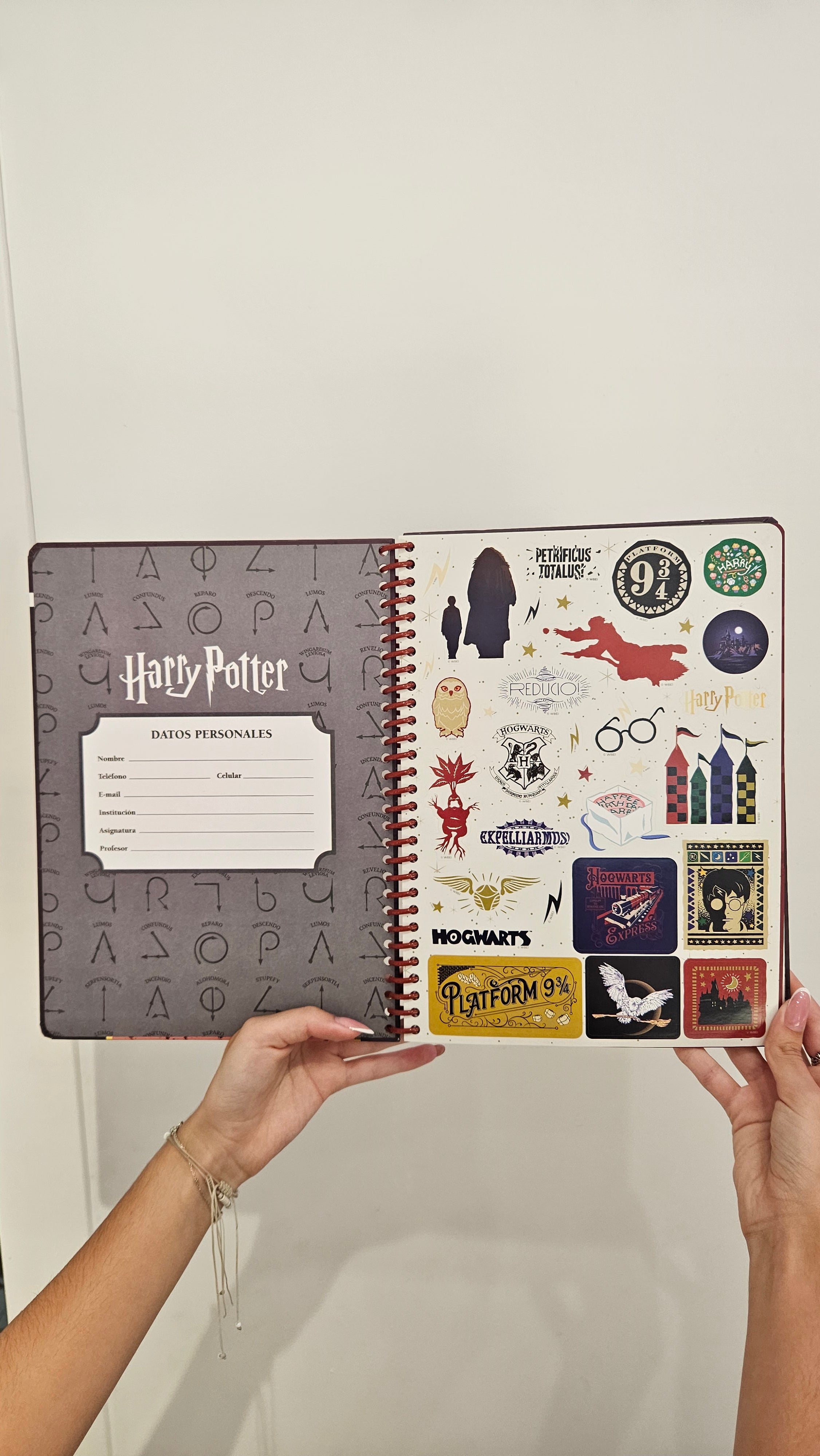 Caderno A4 em Espiral Quadriculado Harry Potter com Autocolantes e Envelope