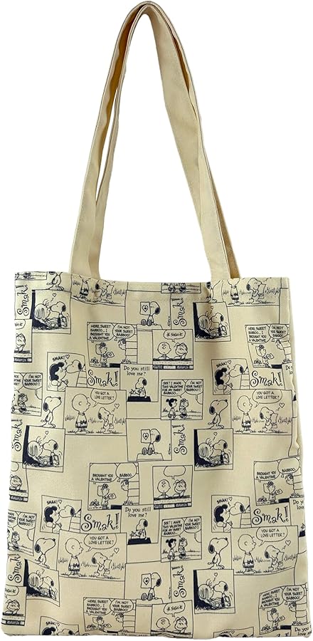 Totte Bag Snoopy com Bordado e Estampado Banda Desenhada