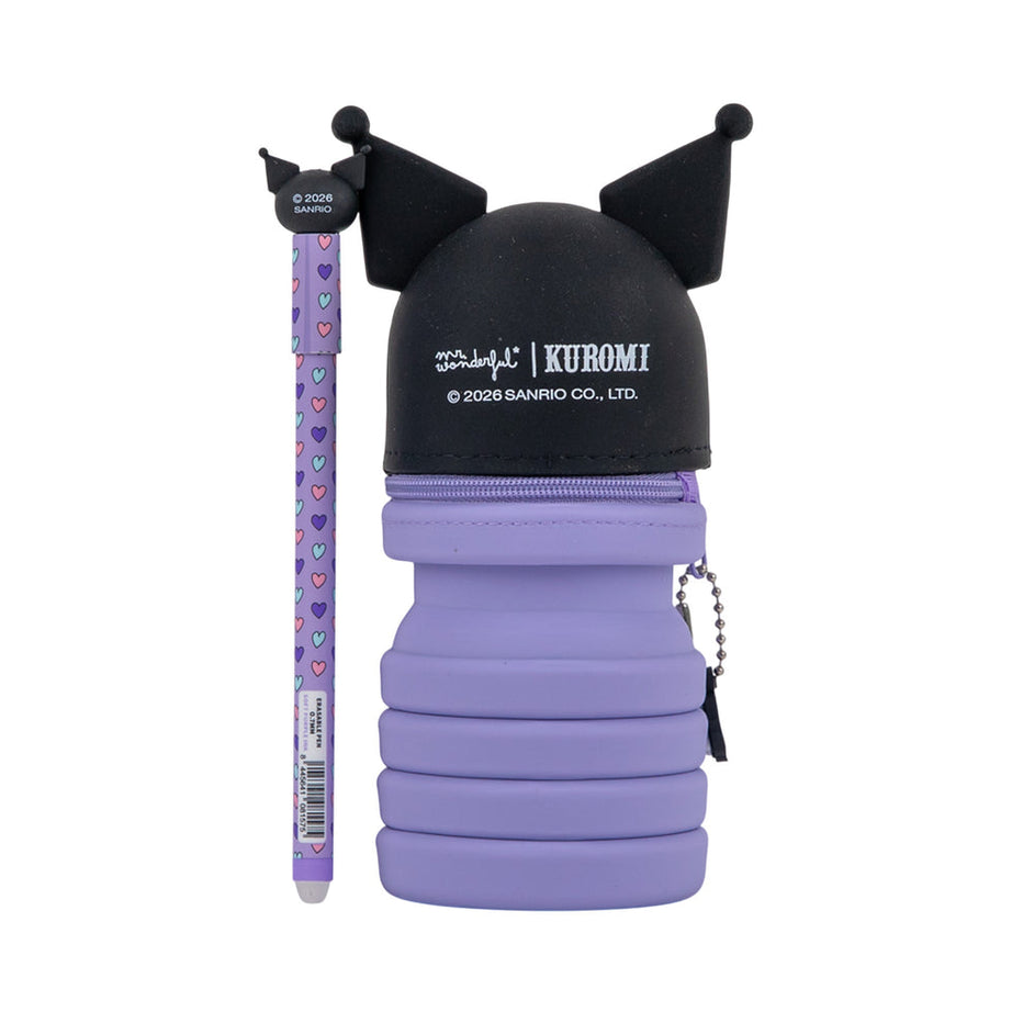 Estojo Extensível com Caneta Apagável Kuromi Mr.Wonderful