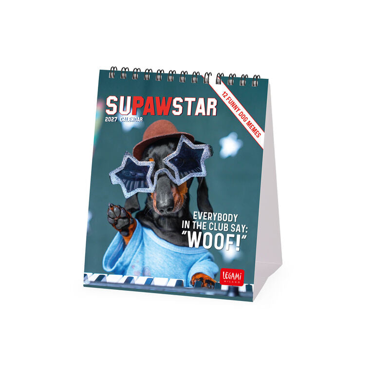Calendário de Mesa 2027 Supawstar Legami