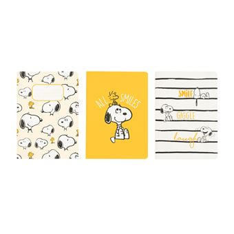Conjunto de 3 Cadernos A6 Snoopy