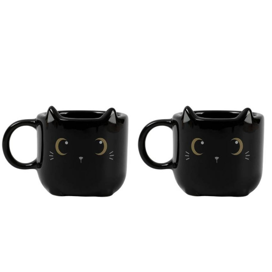 Conjunto 2 Chávenas Café Gato Preto