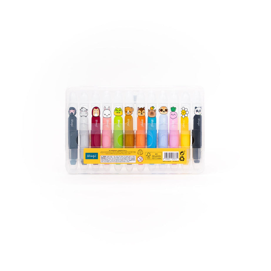 Conjunto 12 Lápis de Cera Ergonómicos Mr.Wonderful