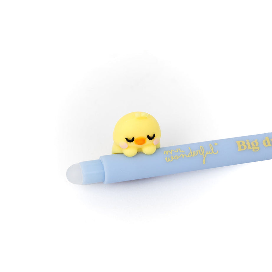 Caneta Apagável Pintainho Lazy "Big dreams, tiny effort" Mr.Wonderful