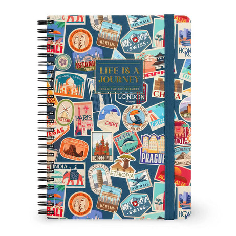 Caderno A5 Espiral Pautado Stickers Legami