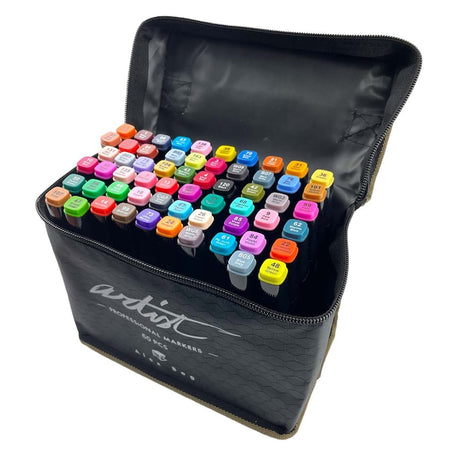Estojo com 60 Marcadores Dupla Ponta Artist by Alex Bog
