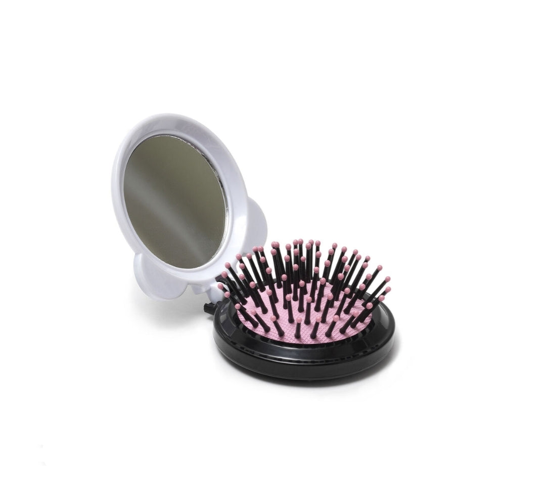 Escova Cabelo com Espelho Panda Legami