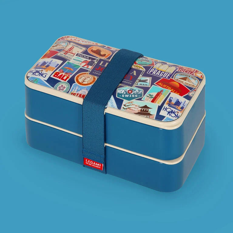 Caixa de Almoço com Divisórias Travel Stickers Legami