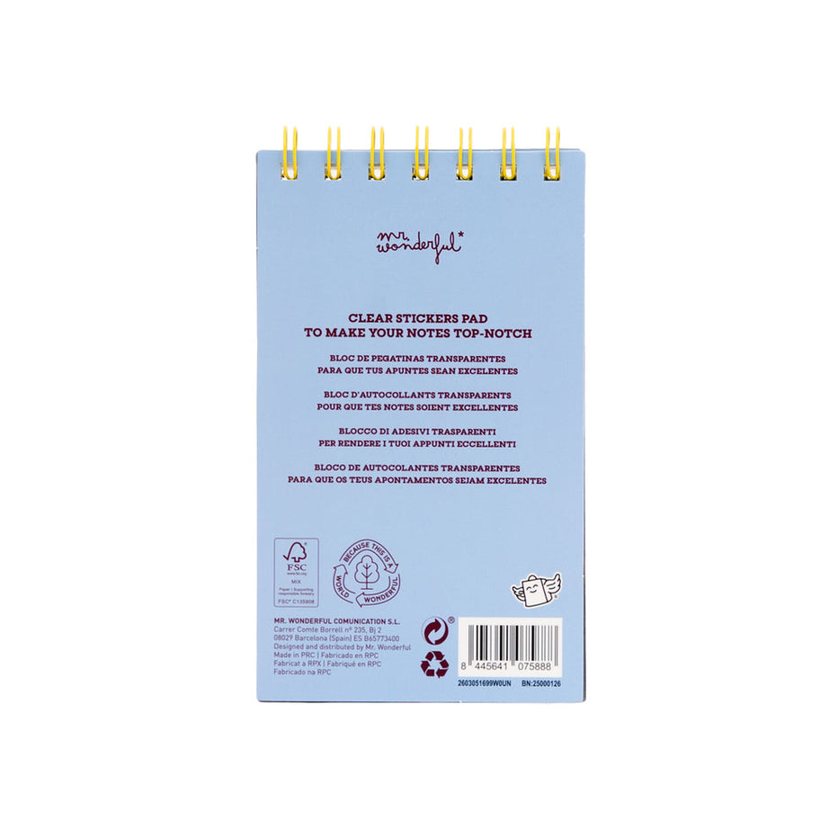 Bloco com 900 Autocolantes Mr.Wonderful