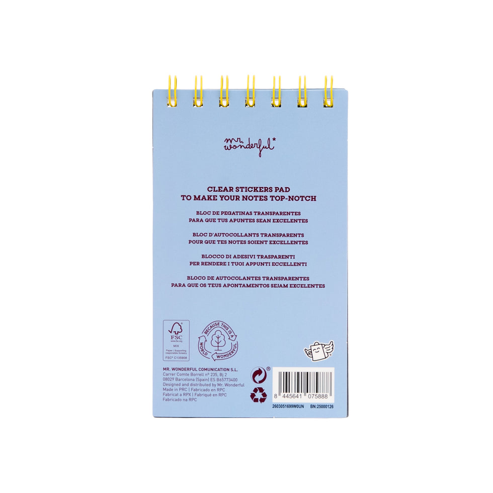 Bloco com 900 Autocolantes Mr.Wonderful