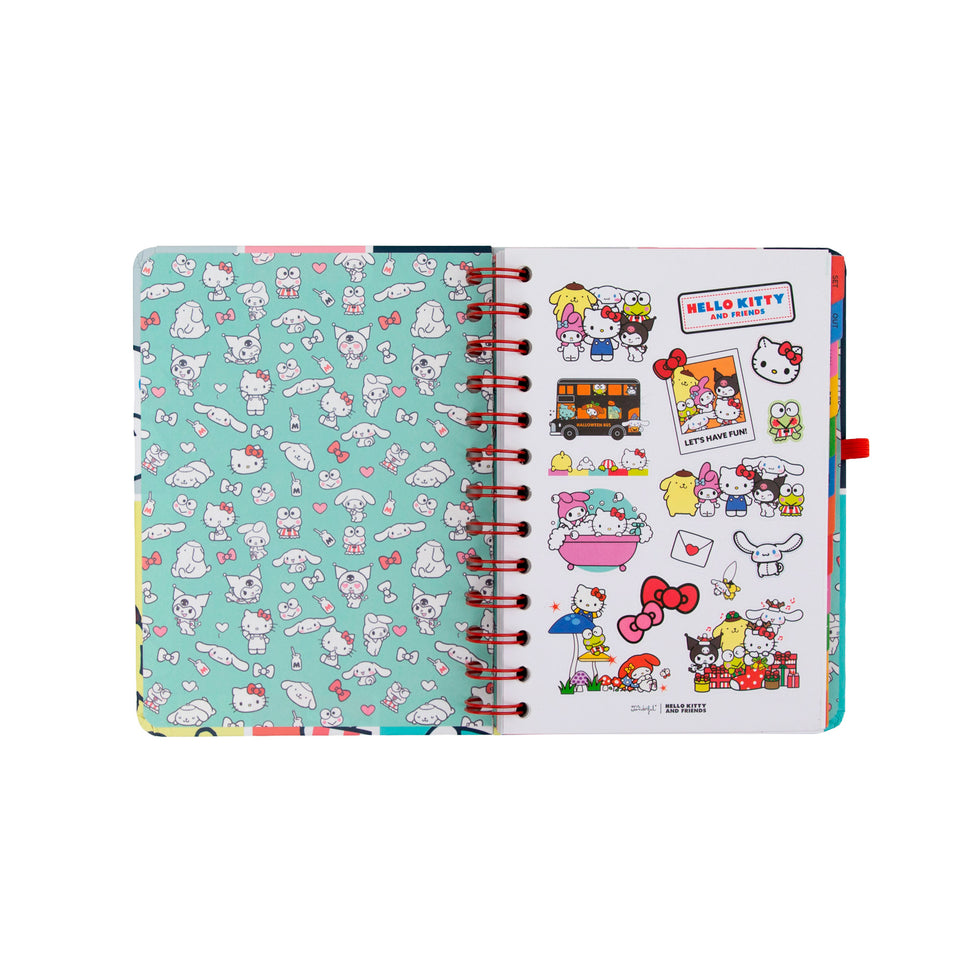 Agenda Semanal Pequena 2026/2027 Mr.Wonderful Hello Kitty & Friends com 3 Canetas Apagáveis "Somos a Melhor Equipa