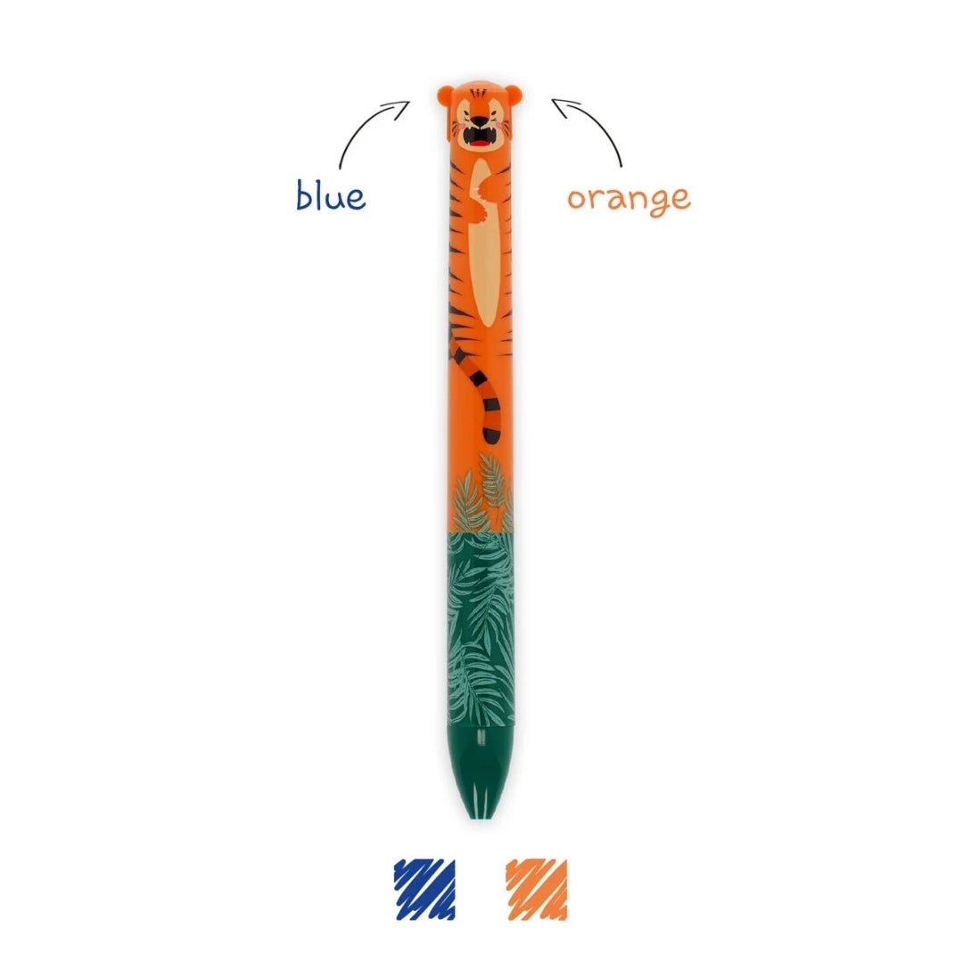 Caneta 2 Cores Click&Clack Tigre - Legami