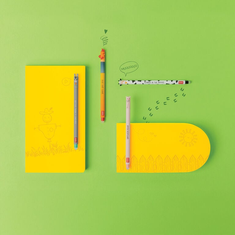 Conjunto 4 Canetas Apagáveis Farm Edição Especial Limitada Legami