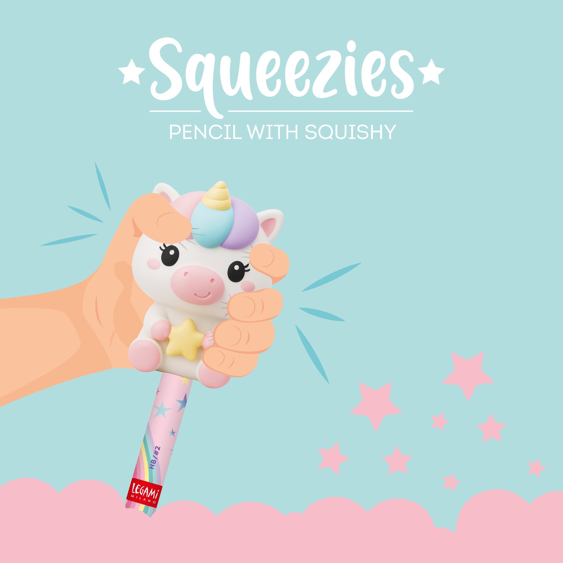 Lápis HB com Unicórnio Squishy Legami