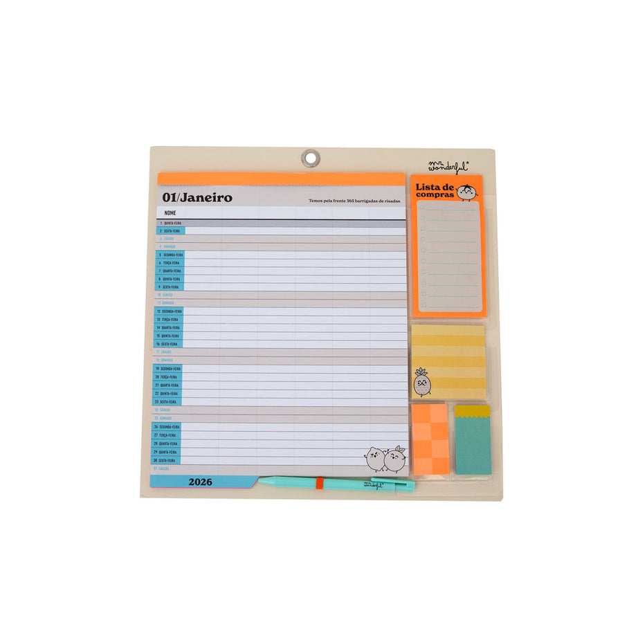 Calendário Magnético de Parede Mr.Wonderful 2026 - Uma versão melhor de nós