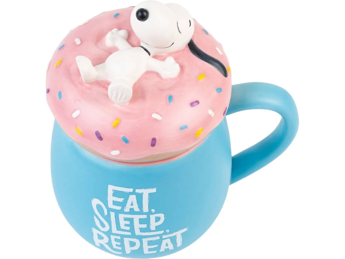 Caneca Snoopy 3D com Tampa
