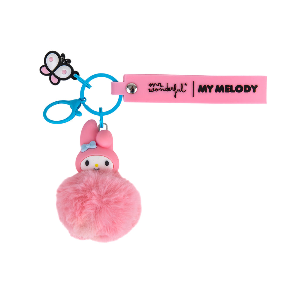 Porta Chaves com Pompom e Pendente My Melody Mr.Wonderful
