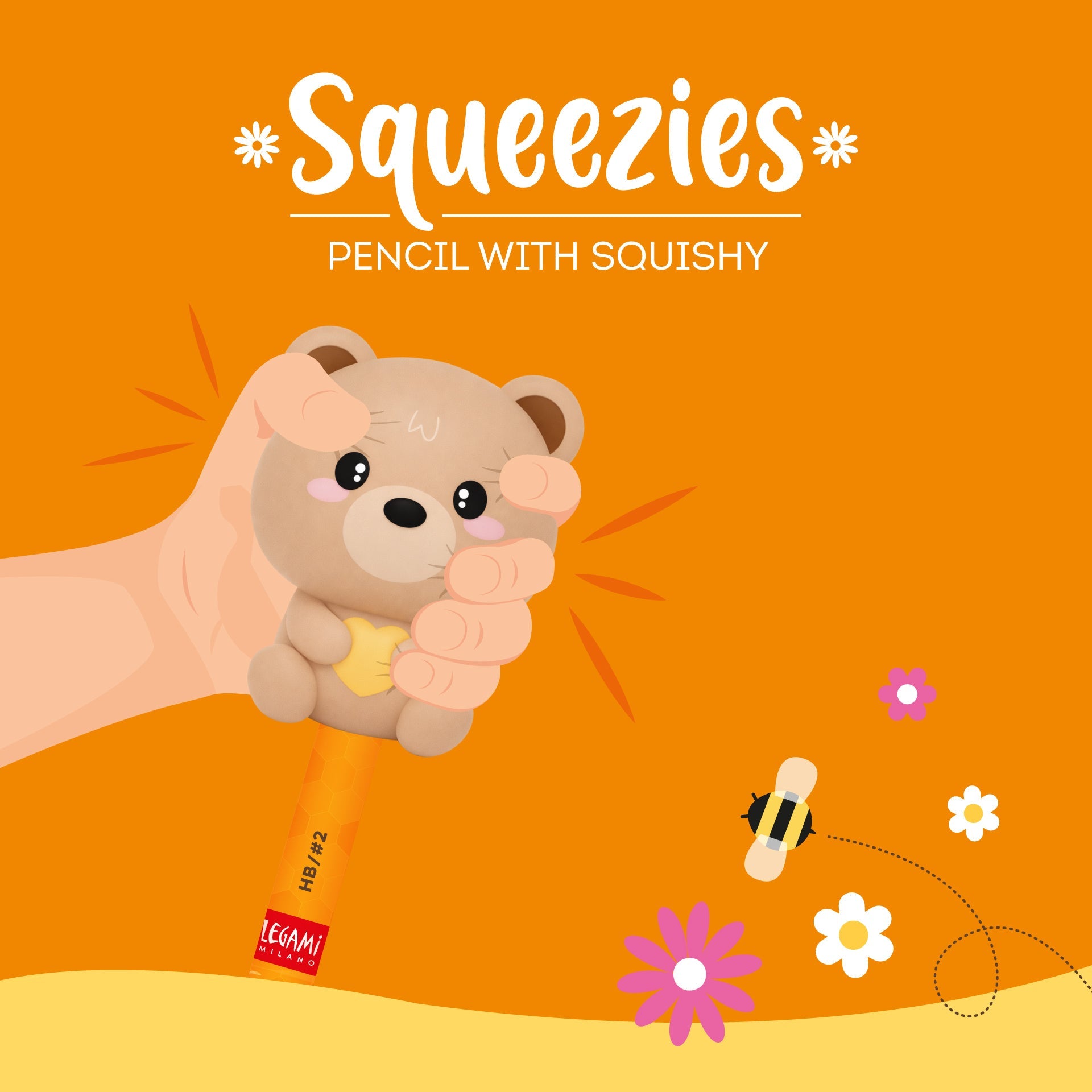 Lápis HB com Urso Squishy Legami