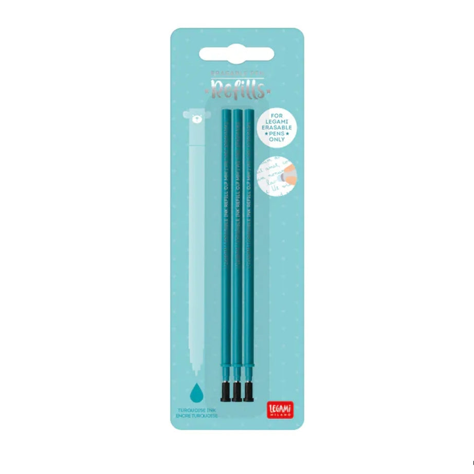 Recarga para Caneta que Apaga Legami Turquesa - Set de 3 Unidades