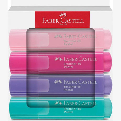 Conjunto 4 Sublinhadores Tons Pastel Faber-Castell