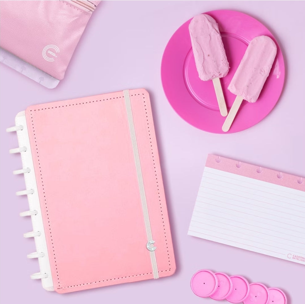 Caderno Inteligente A5 Rosa Pastel