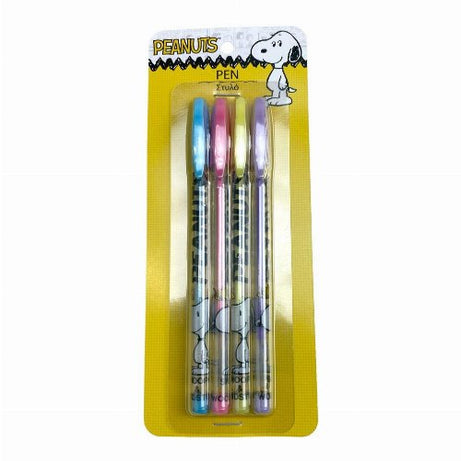 Conjunto 4 Canetas de Gel Snoopy Tons Pastel