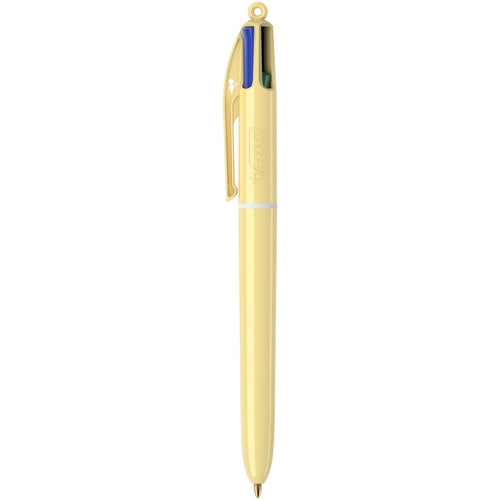 Caneta BIC com 4 Cores Amarelo Pastel