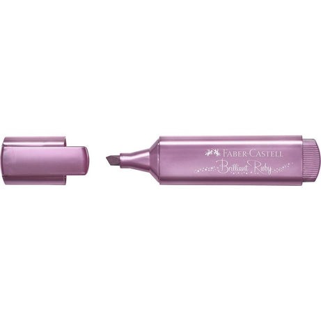 Sublinhador Metálico Rubi Brilhante com Glitter Faber-Castell