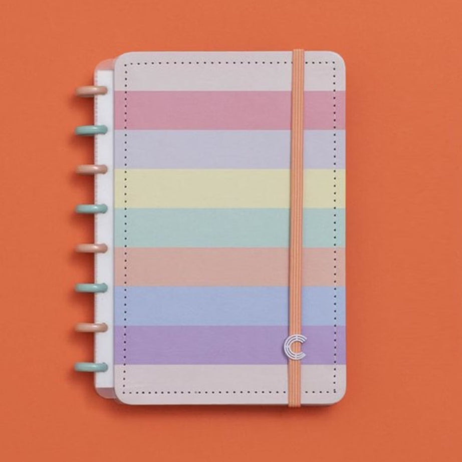 Caderno Inteligente  A5 Arco-íris Pastel