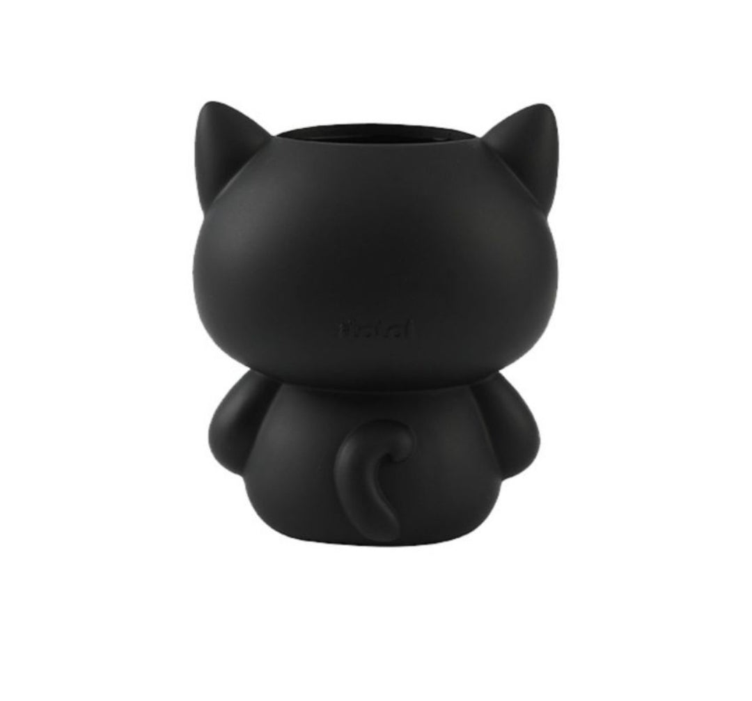 Copo de Secretária Gato Preto 3D