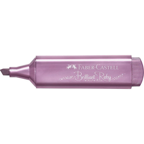 Sublinhador Metálico Rubi Brilhante com Glitter Faber-Castell