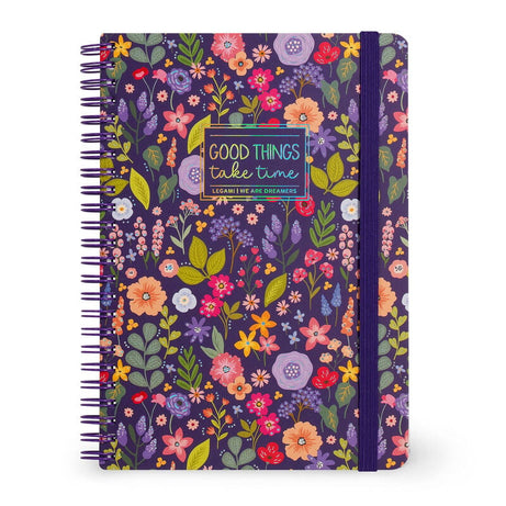 Caderno A5 Espiral Pautado Flores Legami