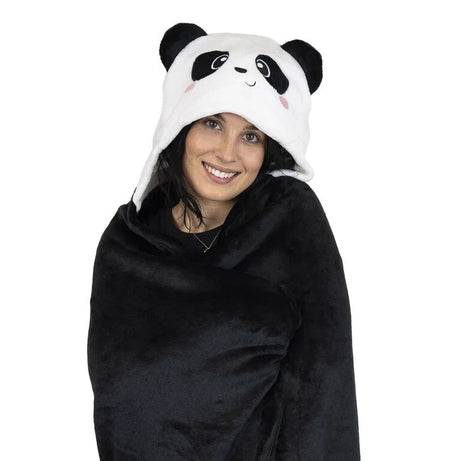 Manta com Capuz Panda Legami