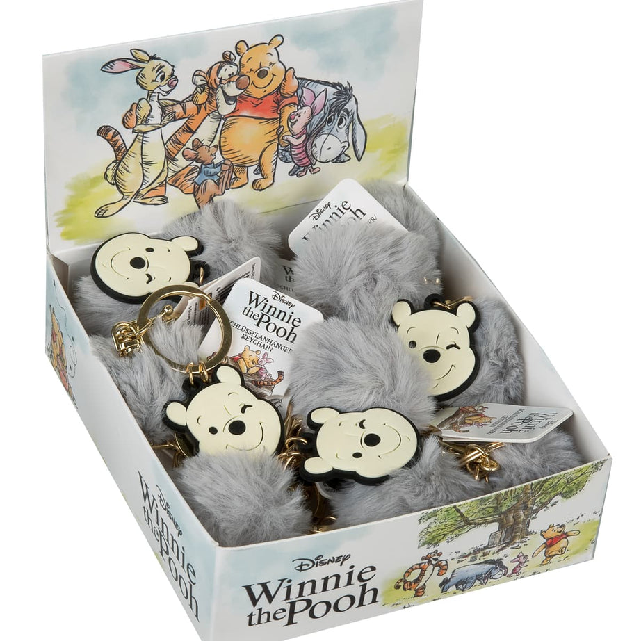 Porta Chaves com Pompom e Pingente Winnie The Pooh