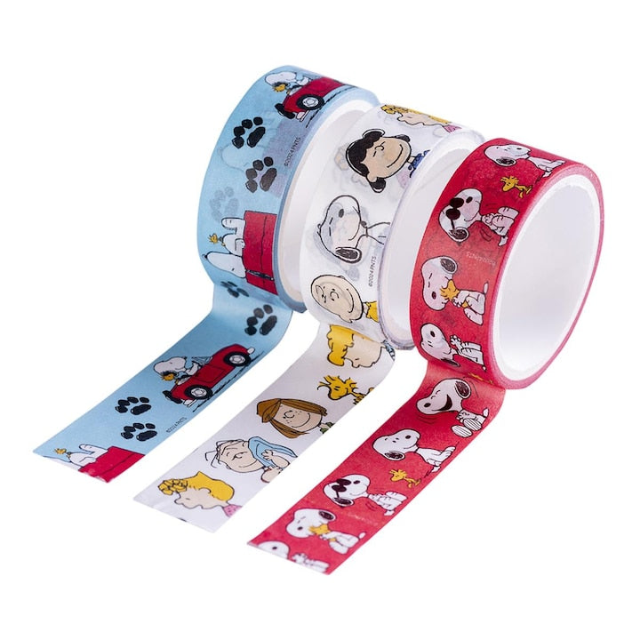 Conjunto 3 Fitas Adesivas Washi Tape Snoopy