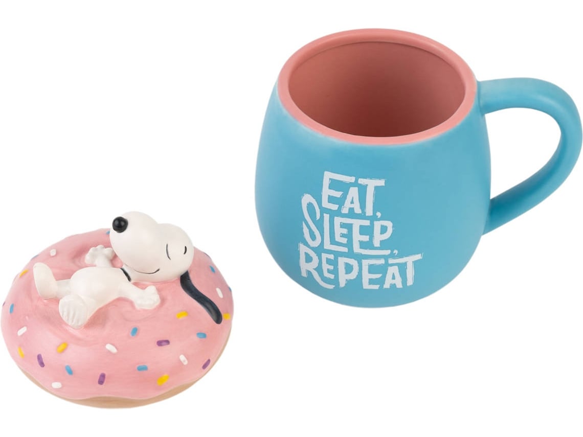 Caneca Snoopy 3D com Tampa