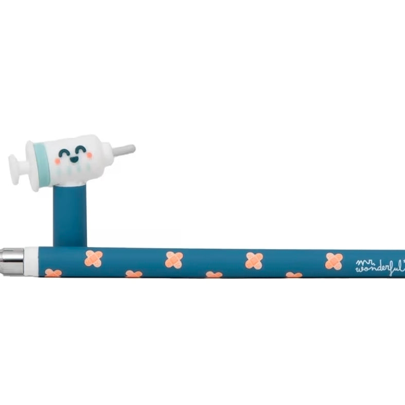 Conjunto 3 Canetas Apagáveis Tema Saúde Mr.Wonderful