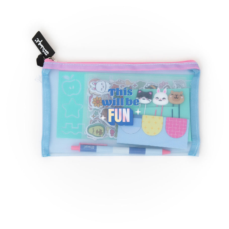 Estojo com Kit para Personalizar Caderno/Agenda - Mr.Wonderful
