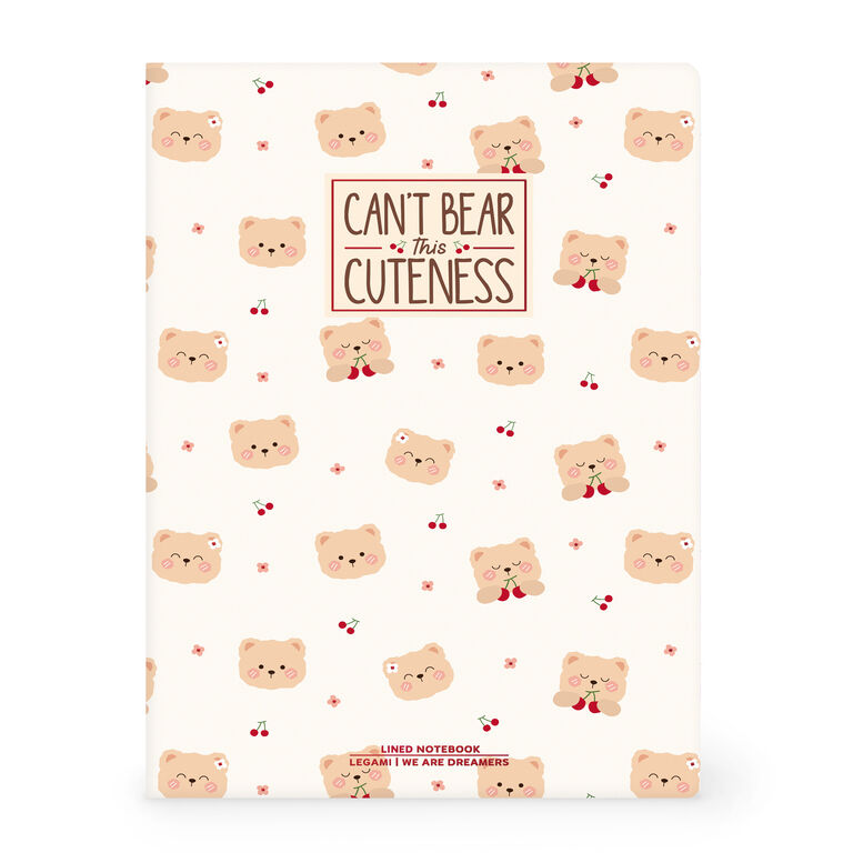 Caderno Grande B5 Pautado Urso Legami