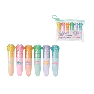 Conjunto 6 Mini Sublinhadores em Estojo Transparente Itotal