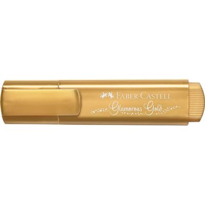 Sublinhador Metálico Dourado Glamoroso com Glitter Faber-Castell
