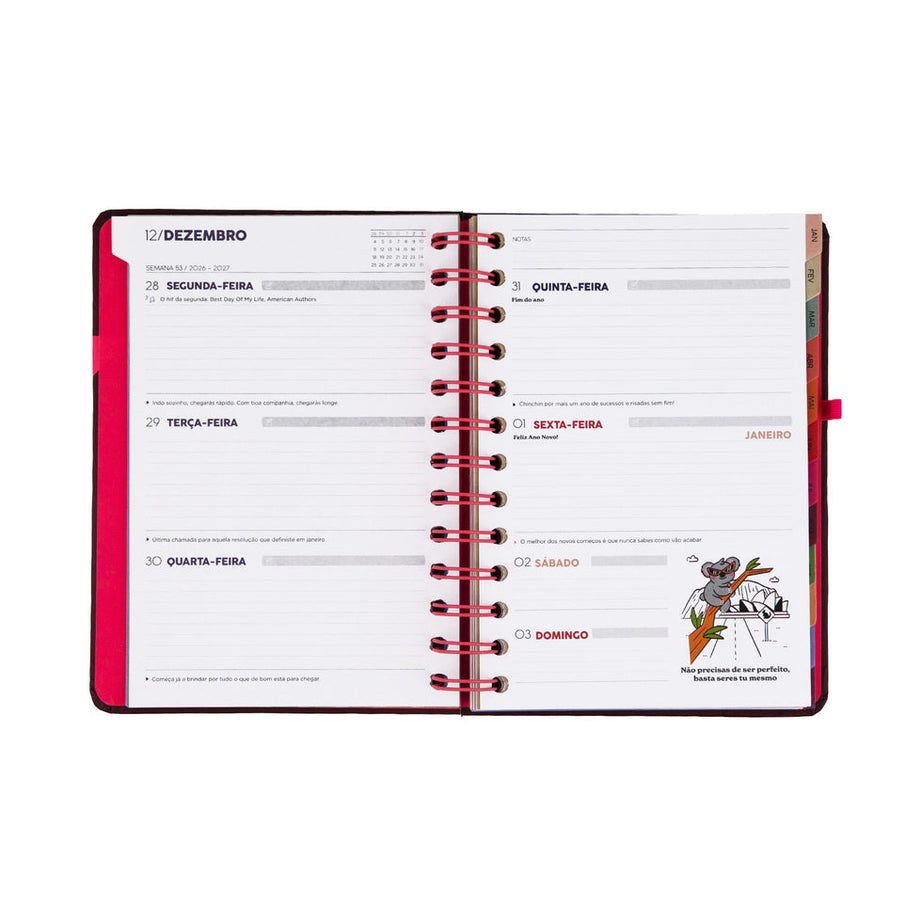 Agenda Semanal Pequena 2027 Mr.Wonderful
