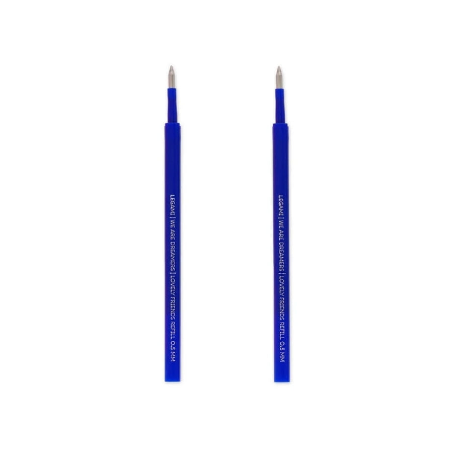 Kit 2 Recargas Azul Caneta Lovely Friends Legami