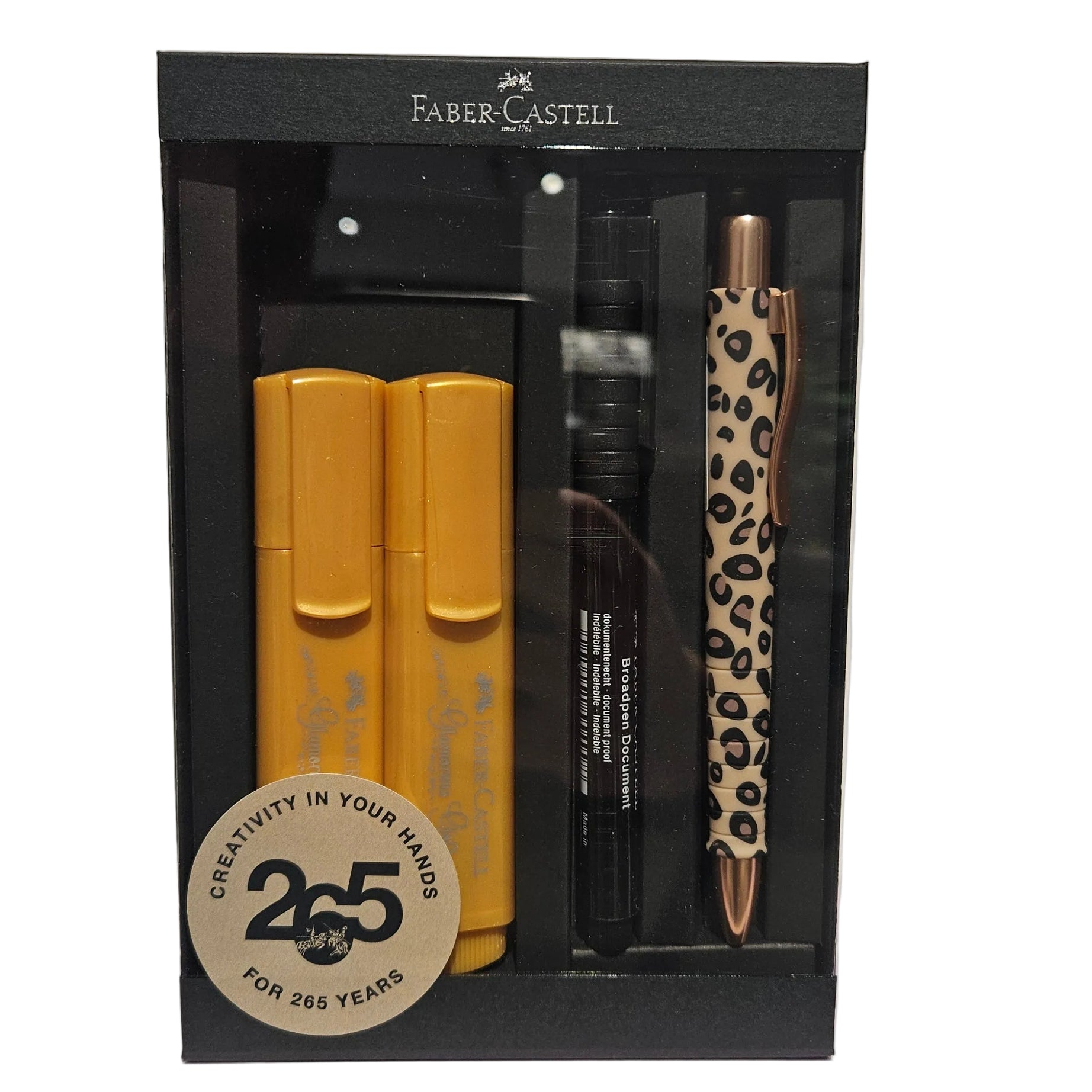Conjunto Poly Leo Classic com Broadpen e Sublinhadores Dourados