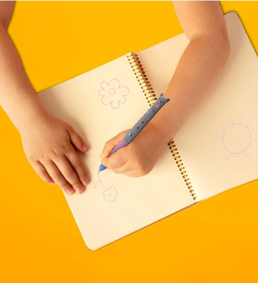 Caneta 2 Cores Click&Clack Gatinho - Legami