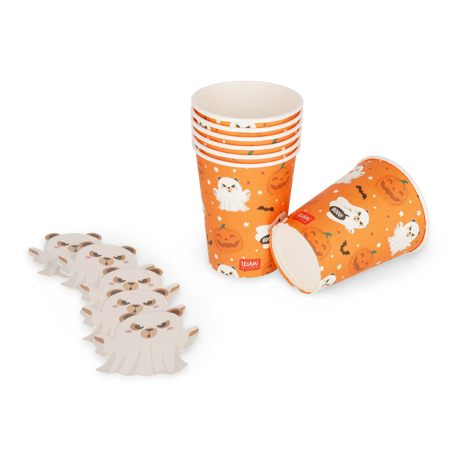 Brevemente - Conjunto de 8 Copos Papel Halloween Legami